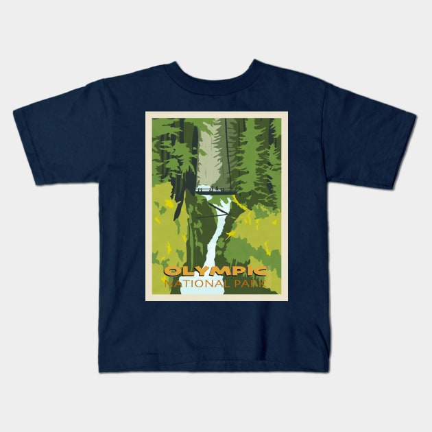 Olympic National Park Kids T-Shirt by sigsin
